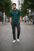 AATBox Short Sleeved Dark Green Polo Shirt