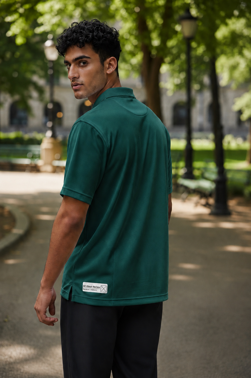 AATBox Short Sleeved Dark Green Polo Shirt