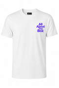 AATBOX White Short Sleeve T Shirt with Purple Logo's