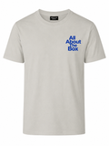AATBOX Cement Short Sleeve T Shirt with Purple Chest Logo
