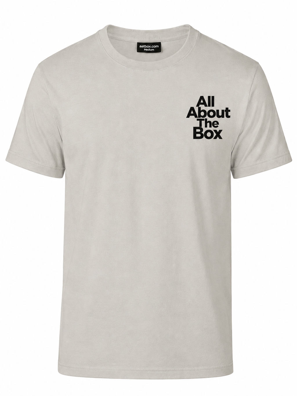 AATBOX Cement Short Sleeve T Shirt with Matt Black Chest Logo