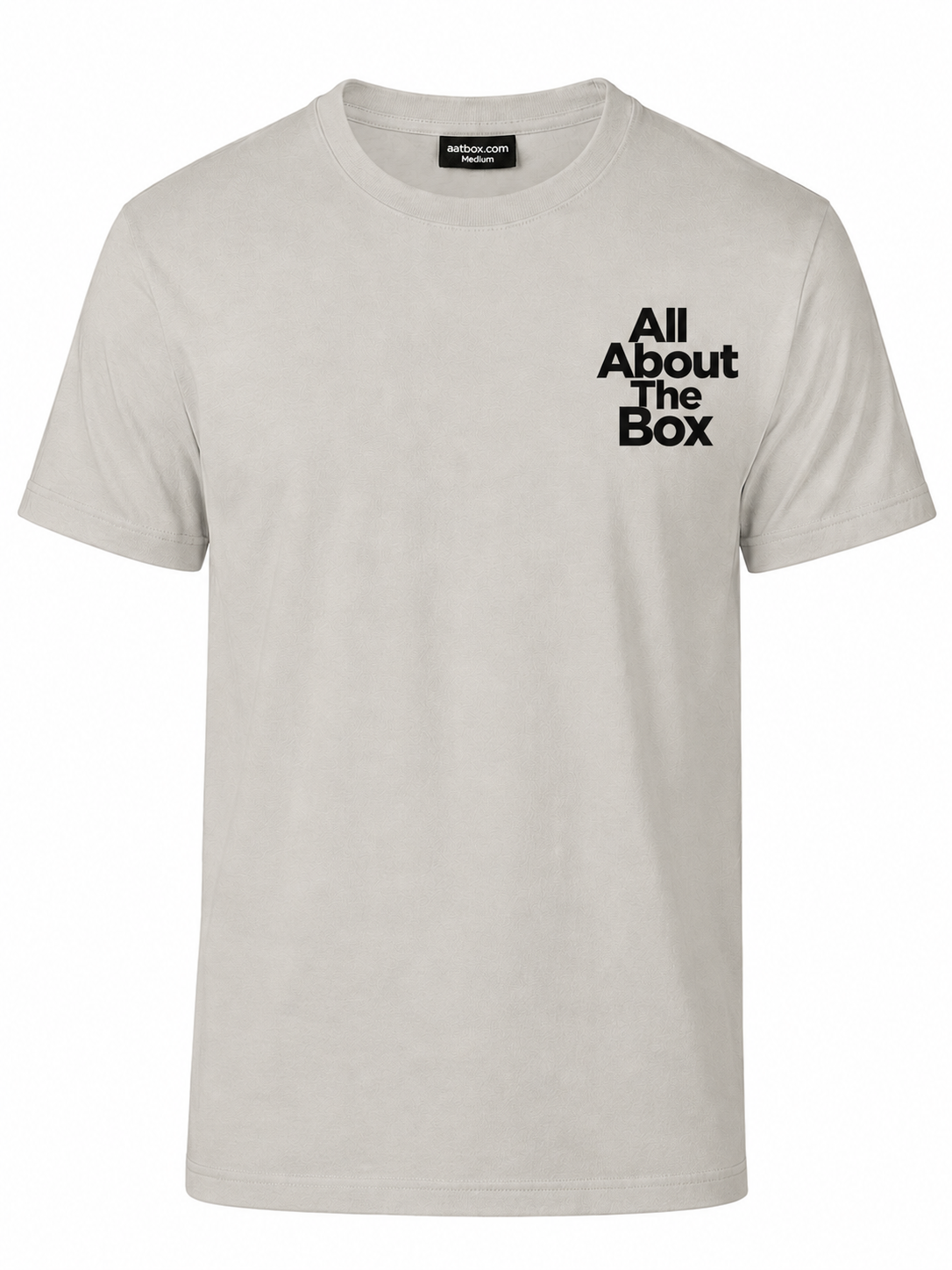 AATBOX Cement Short Sleeve T Shirt with Matt Black Chest Logo