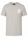 AATBOX Cement Short Sleeve T Shirt with White Chest Logo