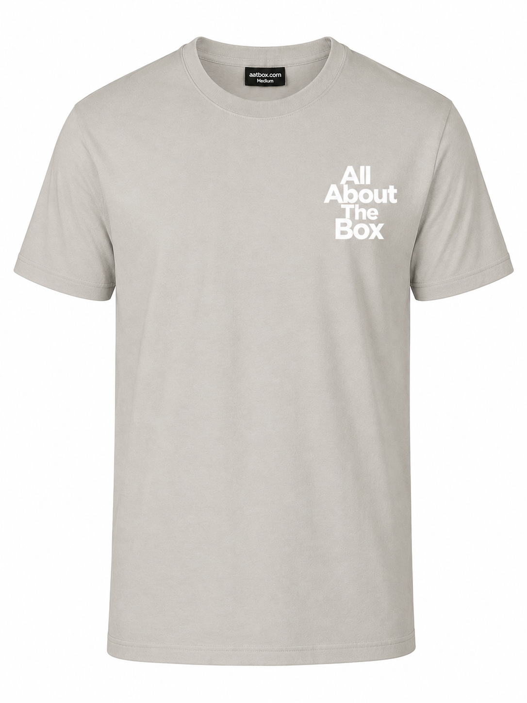 AATBOX Cement Short Sleeve T Shirt with White Chest Logo