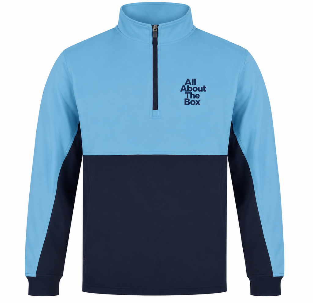 Tracksuit Top 1/4 zip Two tone Blue/Navy Blue