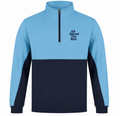 Tracksuit Top 1/4 zip Two tone Blue/Navy Blue