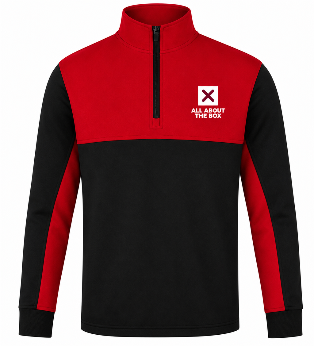 Performance Sport Top 1/4 zip Two tone Red/Black
