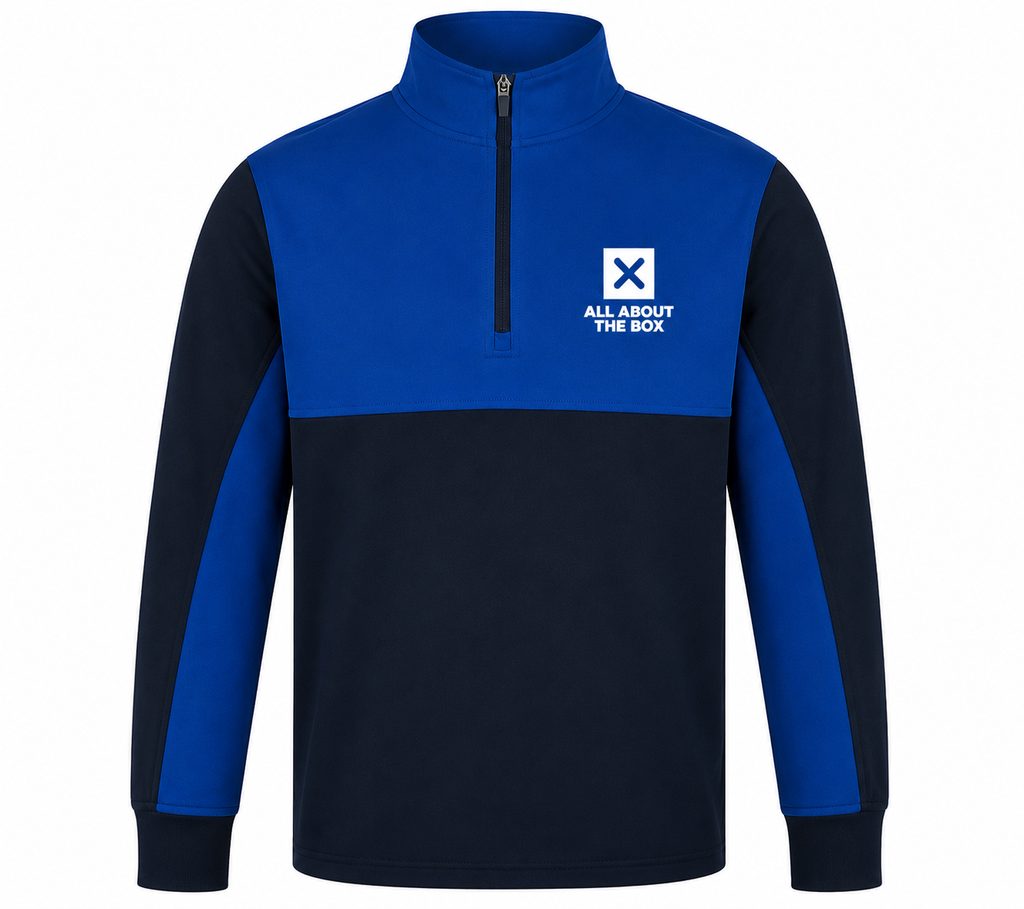 Performance Sports Top 1/4 zip Two tone Blue/Navy Blue