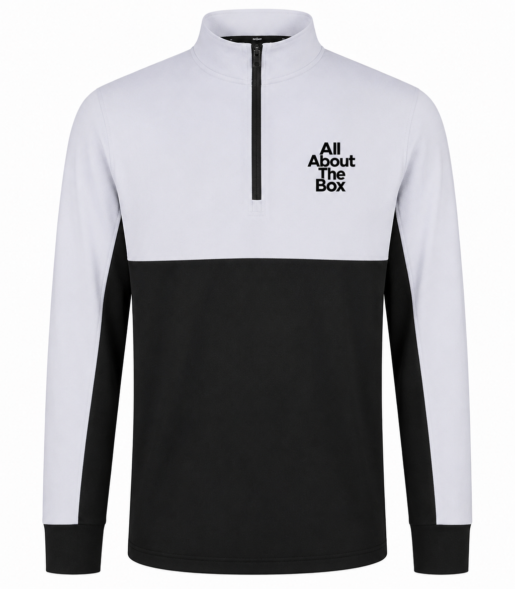 Performance Sports Top 1/4 zip Two tone White/ Black