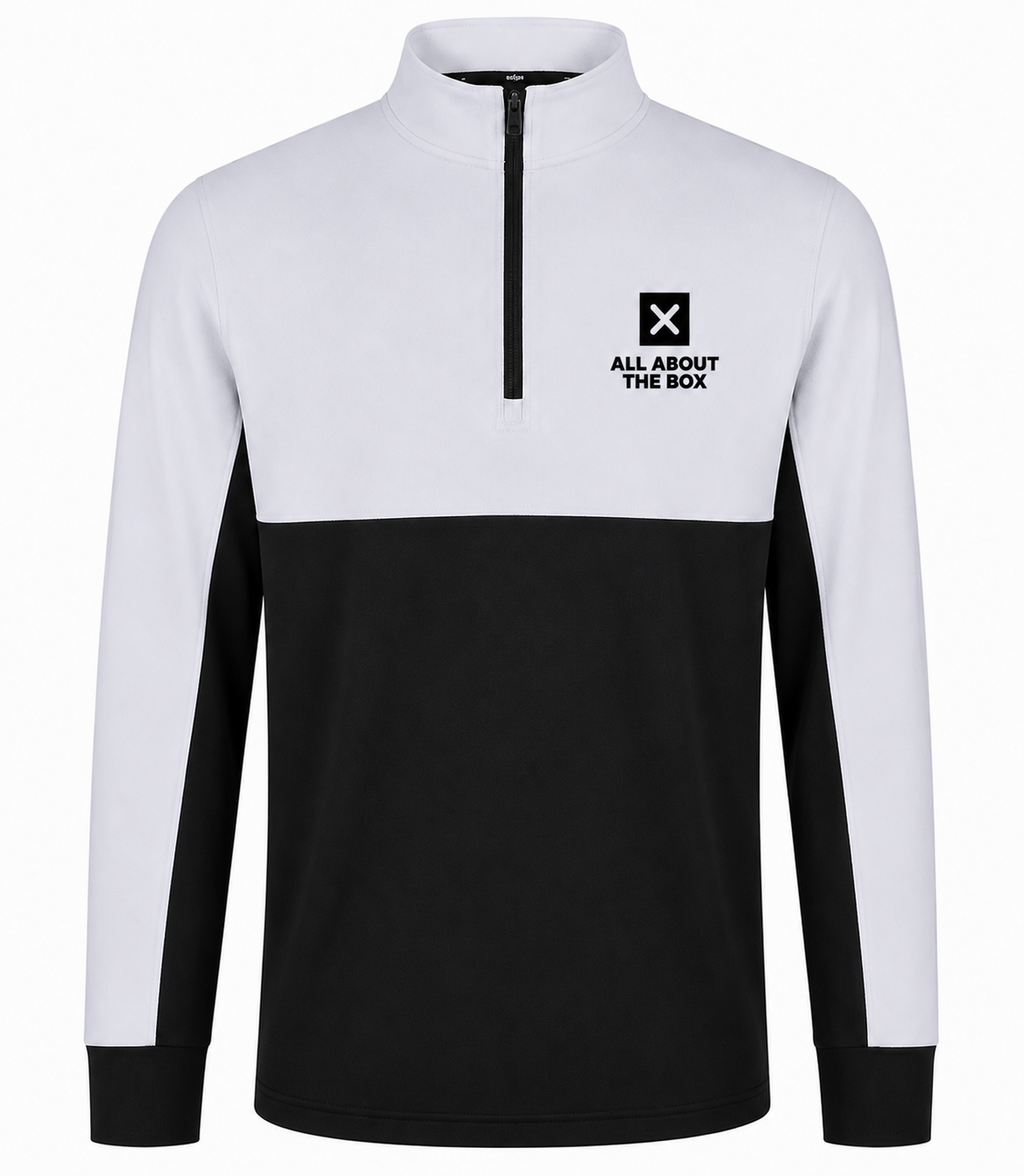 Performance Sports Top 1/4 zip Two tone White/ Black
