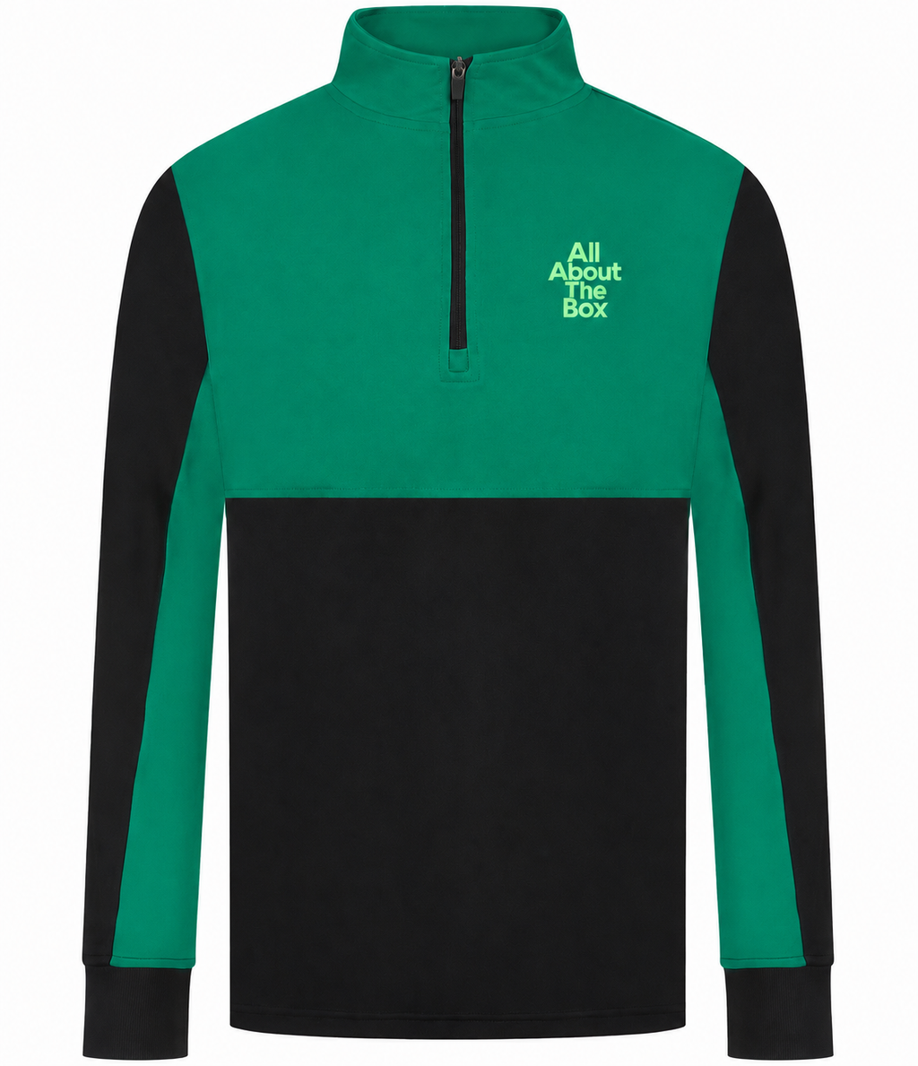 Performance Sports Top 1/4 zip Two tone Green/Black