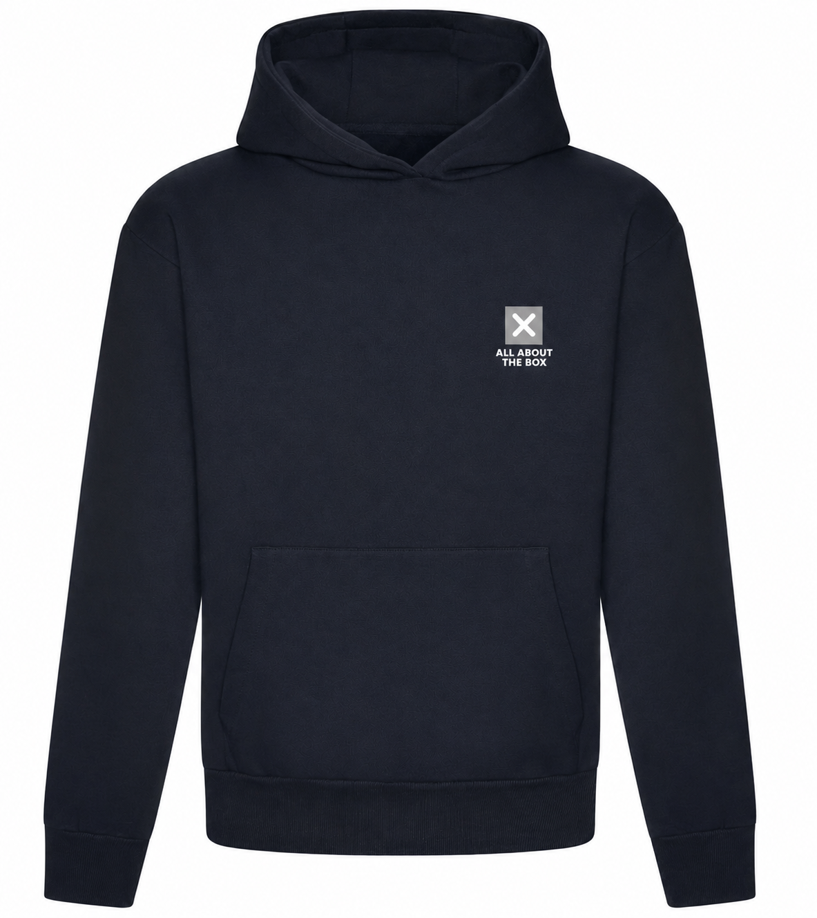 Black Heavyweight Hoodie Front and Back Logo's