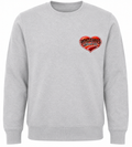 Midweight Crew Neck Sweatshirt Light Grey with Who Cars Logo and Box Logo on rear
