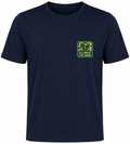 AATBOX Navy Blue Short Sleeve T Shirt with All About The game Golf logo and Box Logo on rear