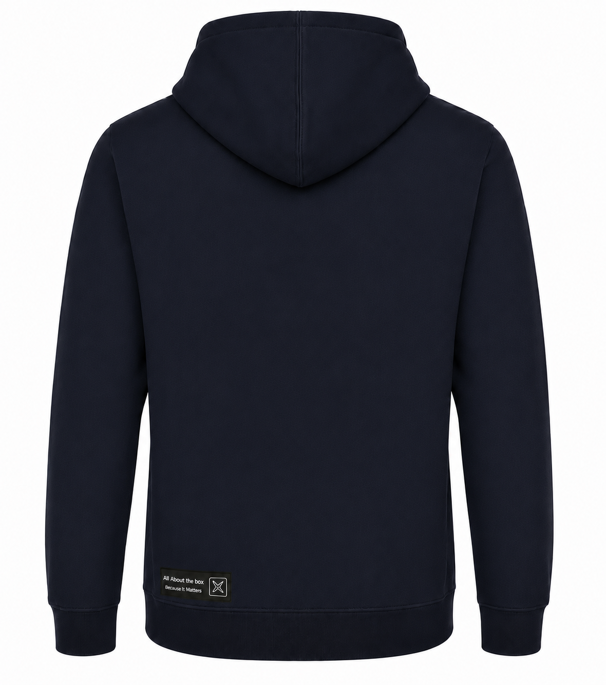 Black aatbox College Hoodie with Light Grey on the front