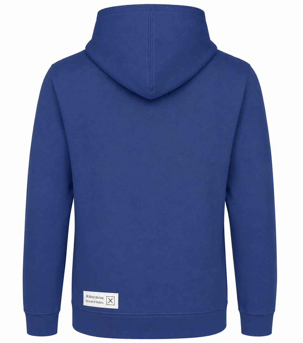 Royal Bluraatbox College Hoodie with Logo on the front
