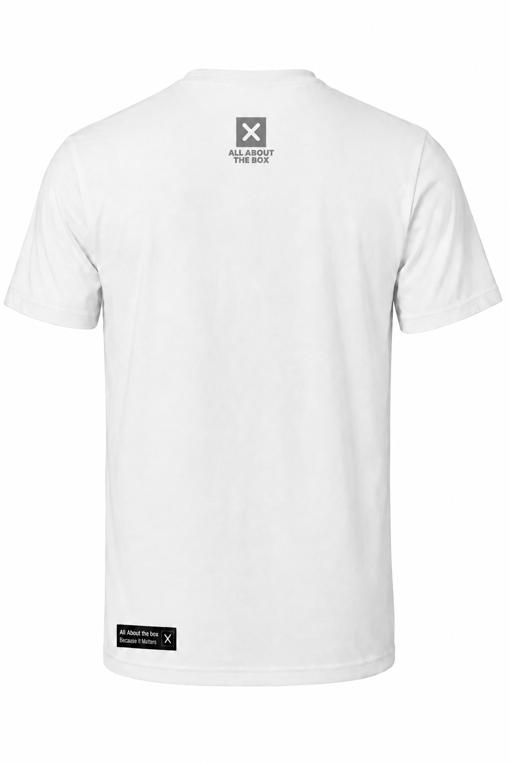 AATBOX White Short Sleeve T Shirt with Matt black Logo