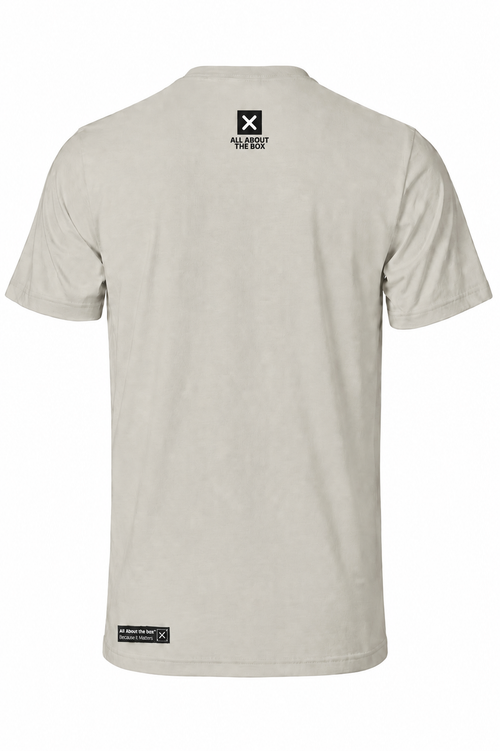 AATBOX Cement Short Sleeve T Shirt with Matt Black Chest Logo