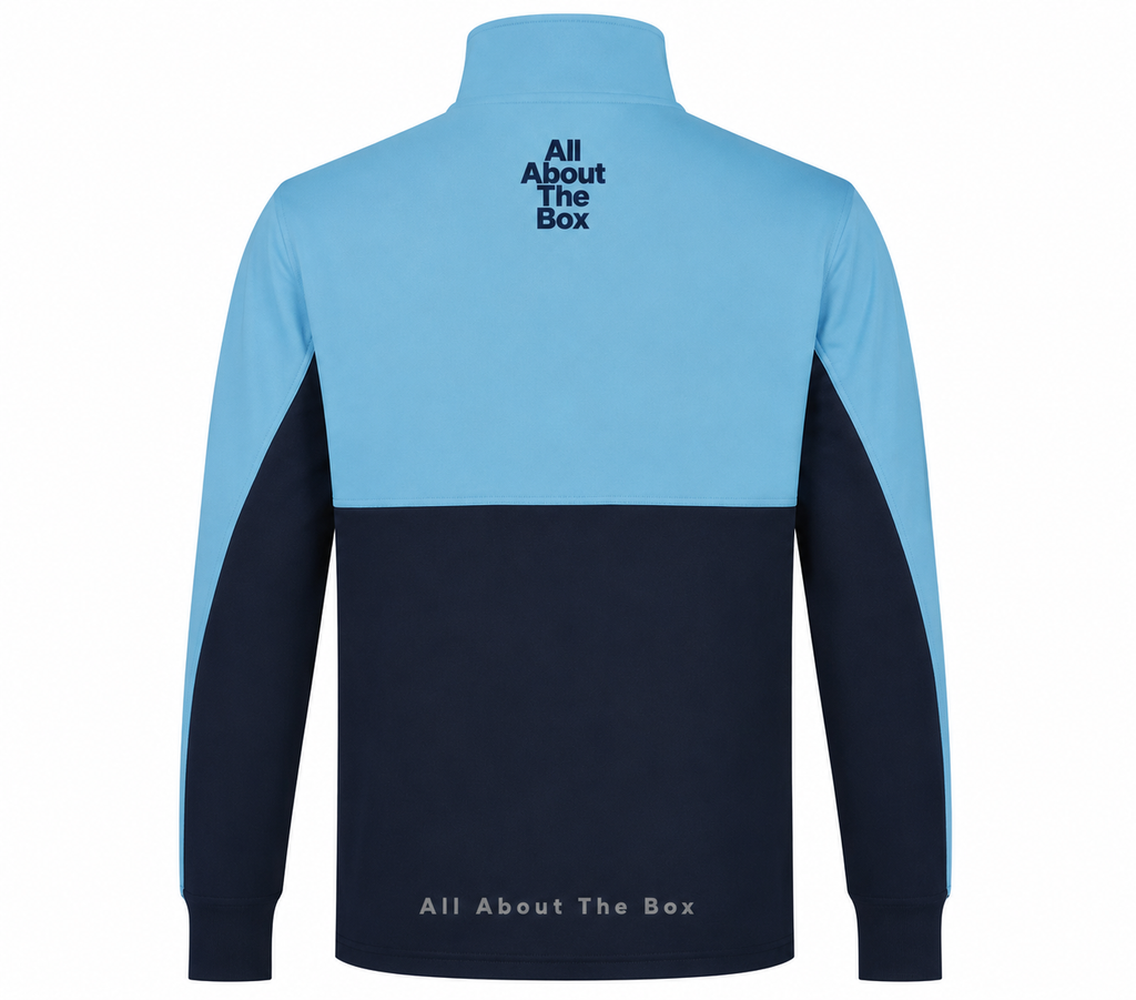 Tracksuit Top 1/4 zip Two tone Blue/Navy Blue