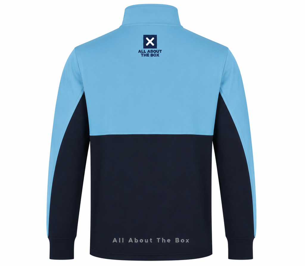 Tracksuit Top 1/4 zip Two tone Blue/Navy Blue