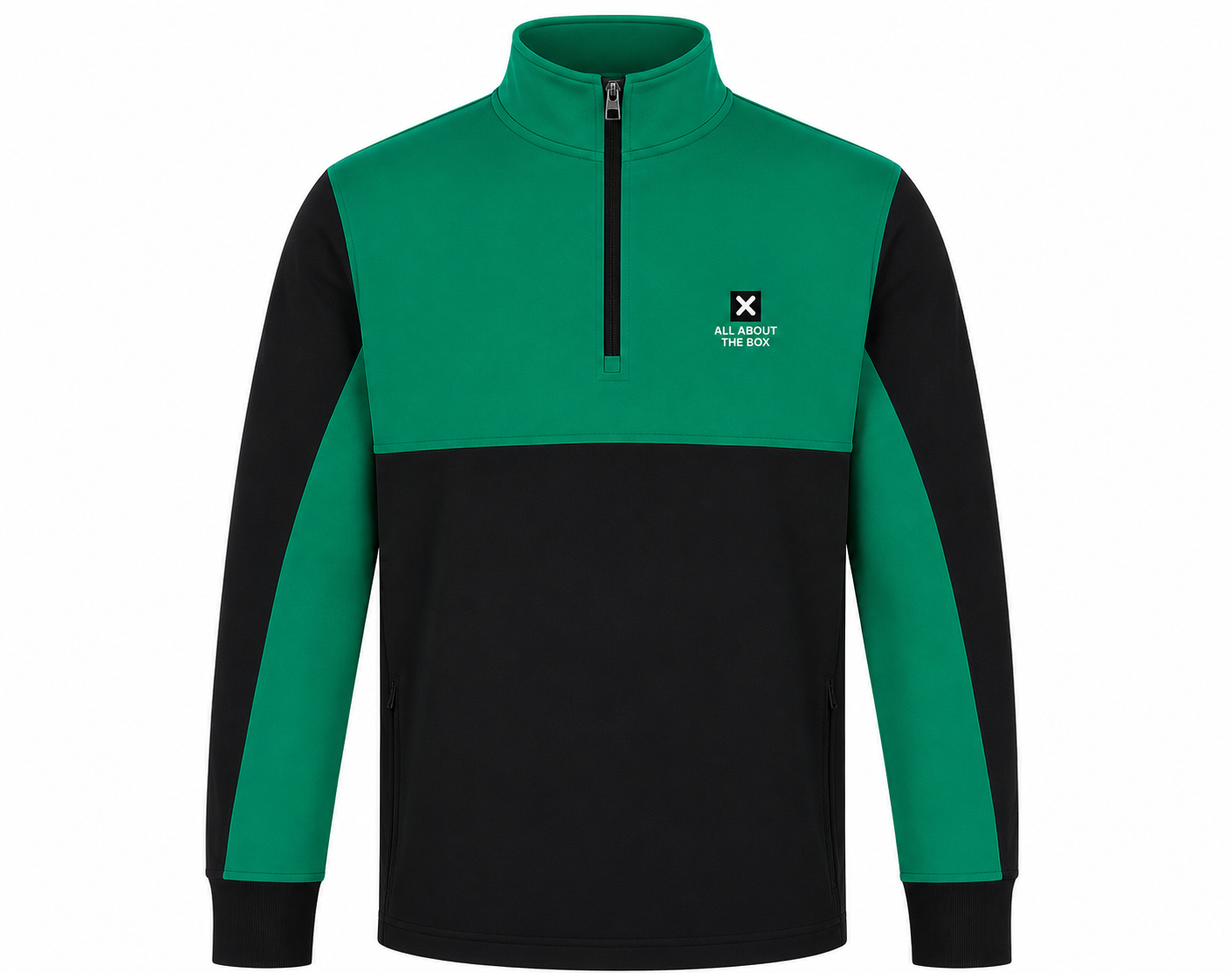 Performance Sports Top 1/4 zip Two tone Green/Black