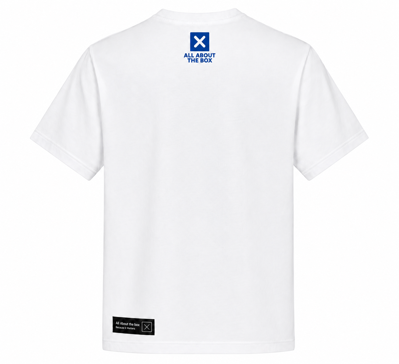 AATBOX White Short Sleeve T Shirt with All About The game Boxing  logo and Box Logo on rear (Copy)