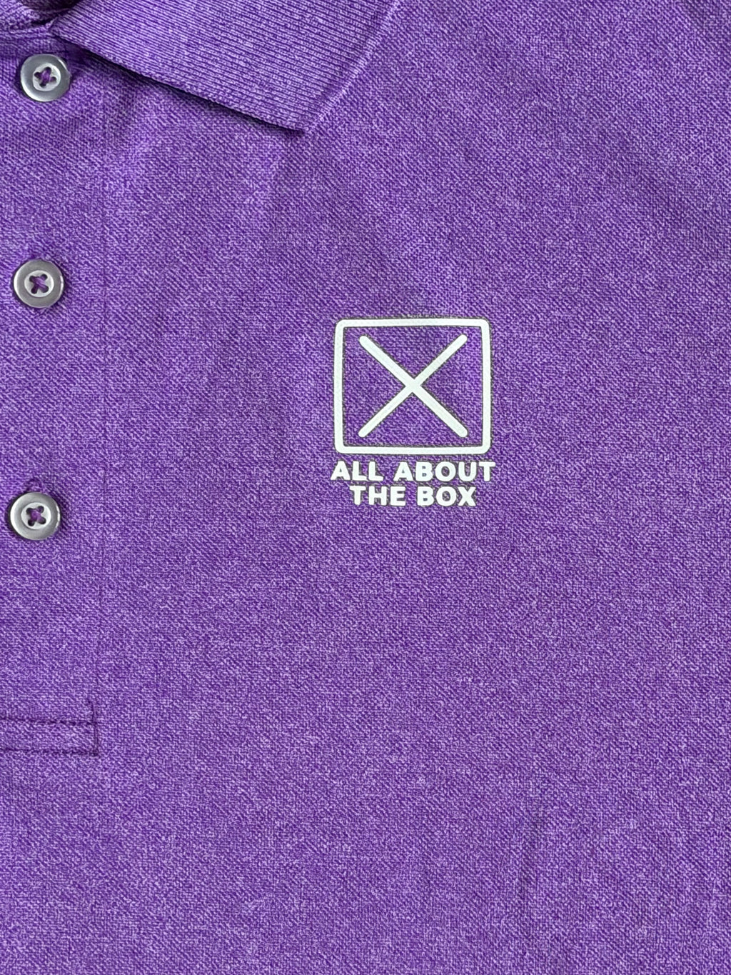 AATBox Short Sleeved Purple Heather Polo Shirt