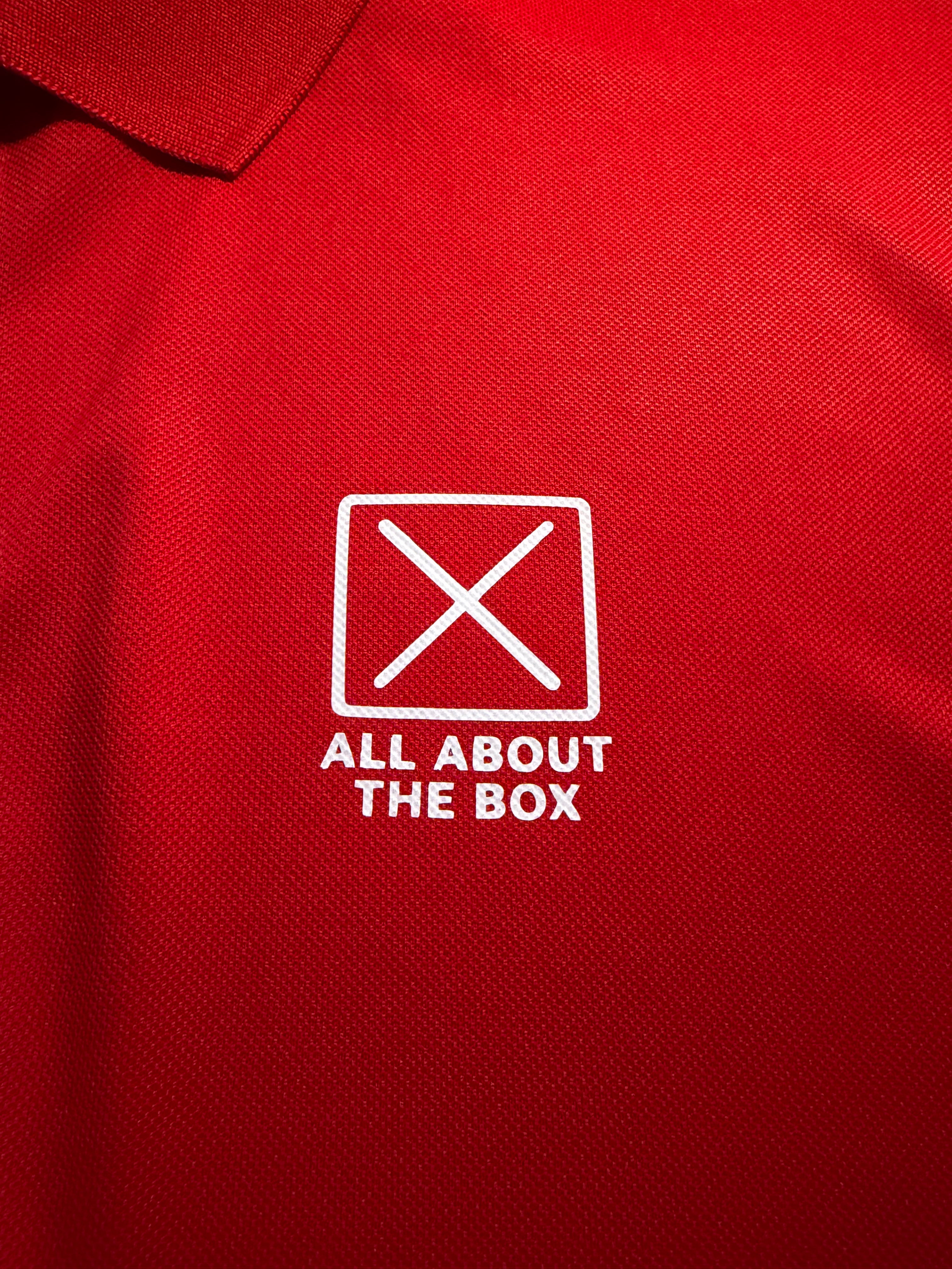 AATBox Short Sleeved Red Polo Shirt